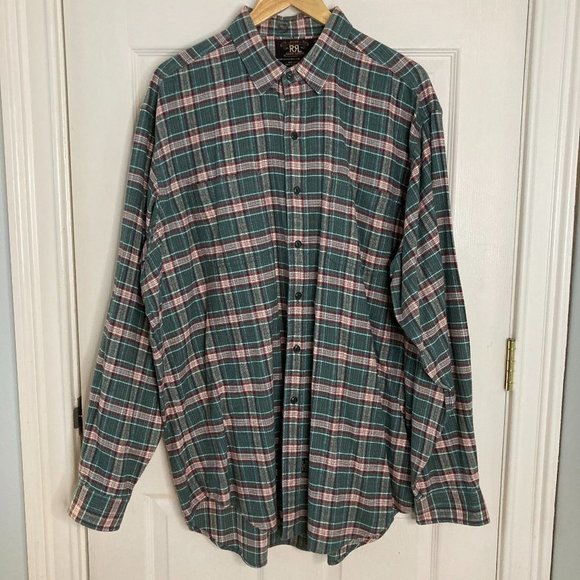 Ralph Lauren Double RL Other - RRL Ralph Lauren Polo Scotch Plaid Flannel Shirt Size XL